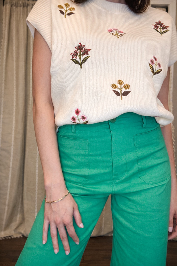 High Rise Wide Leg Pant