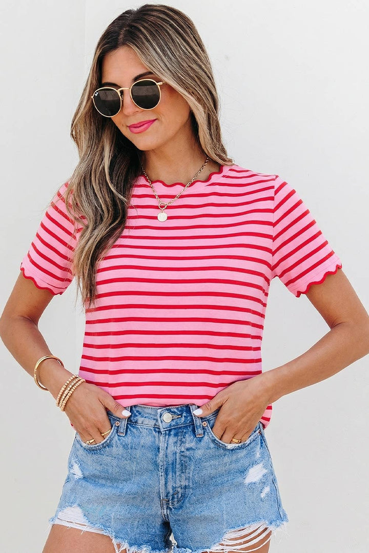 Stripe Scallop Shirt