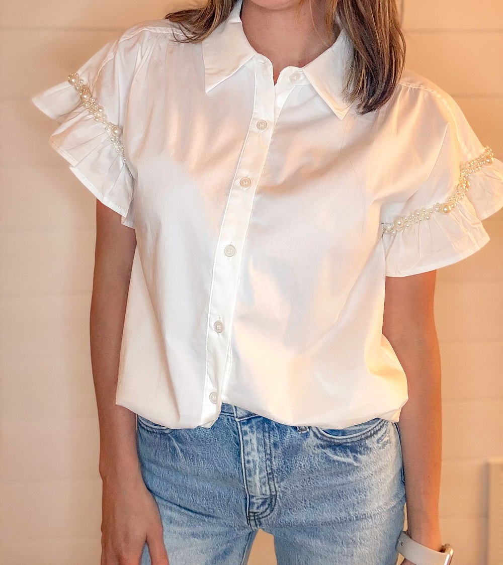 Women's Entro Pearl Muse Blouse - Hendryx Boutique LLC