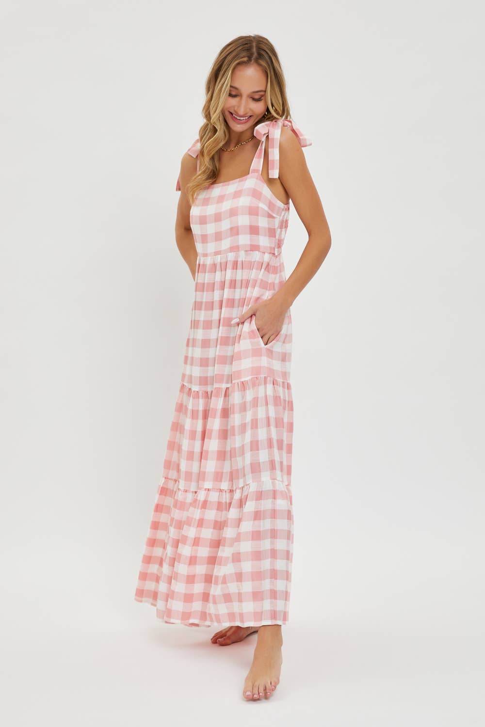 Gingham Maxi Dress