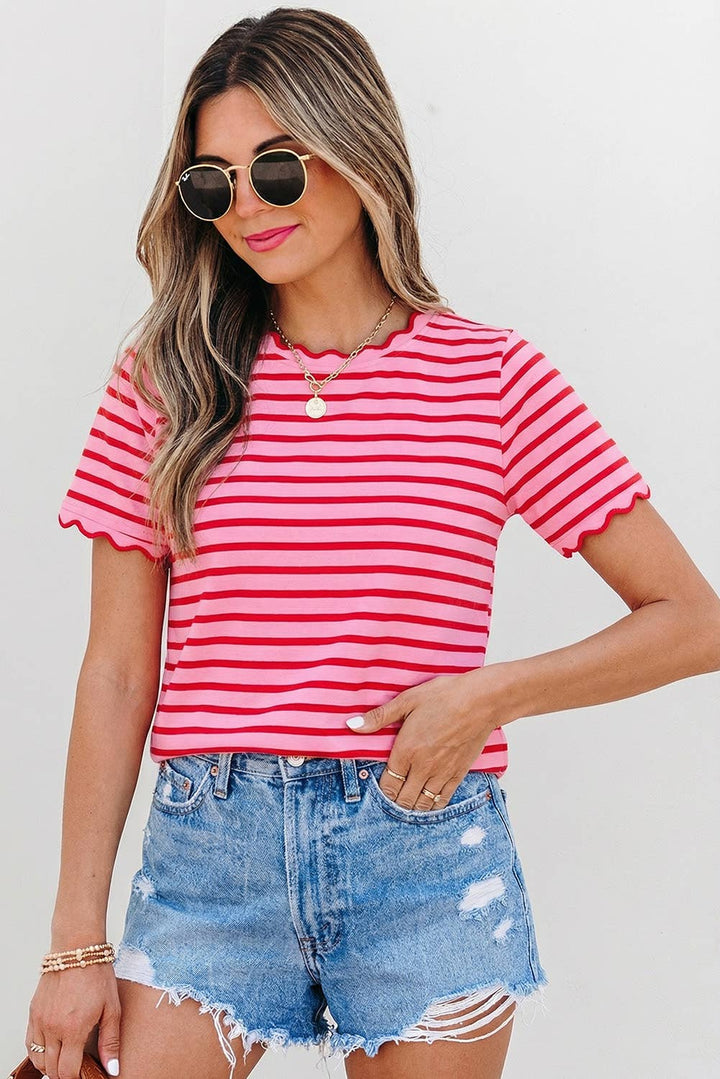 Stripe Scallop Shirt