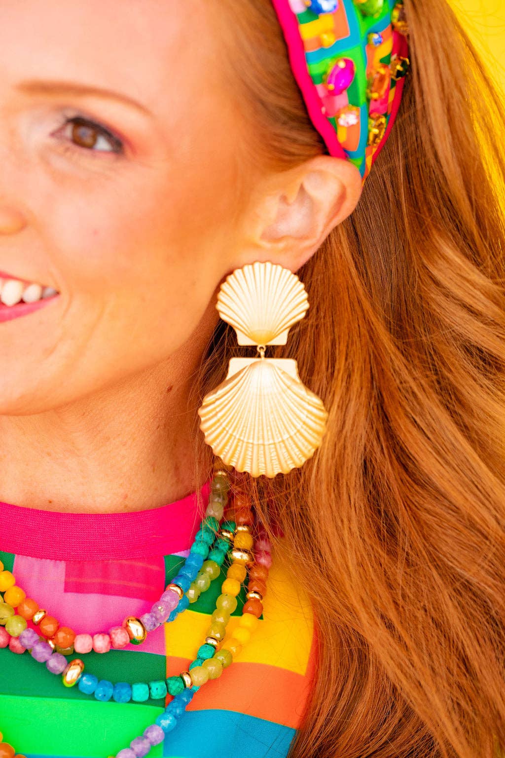 Pre-Order Gold Shell Drop Earrings