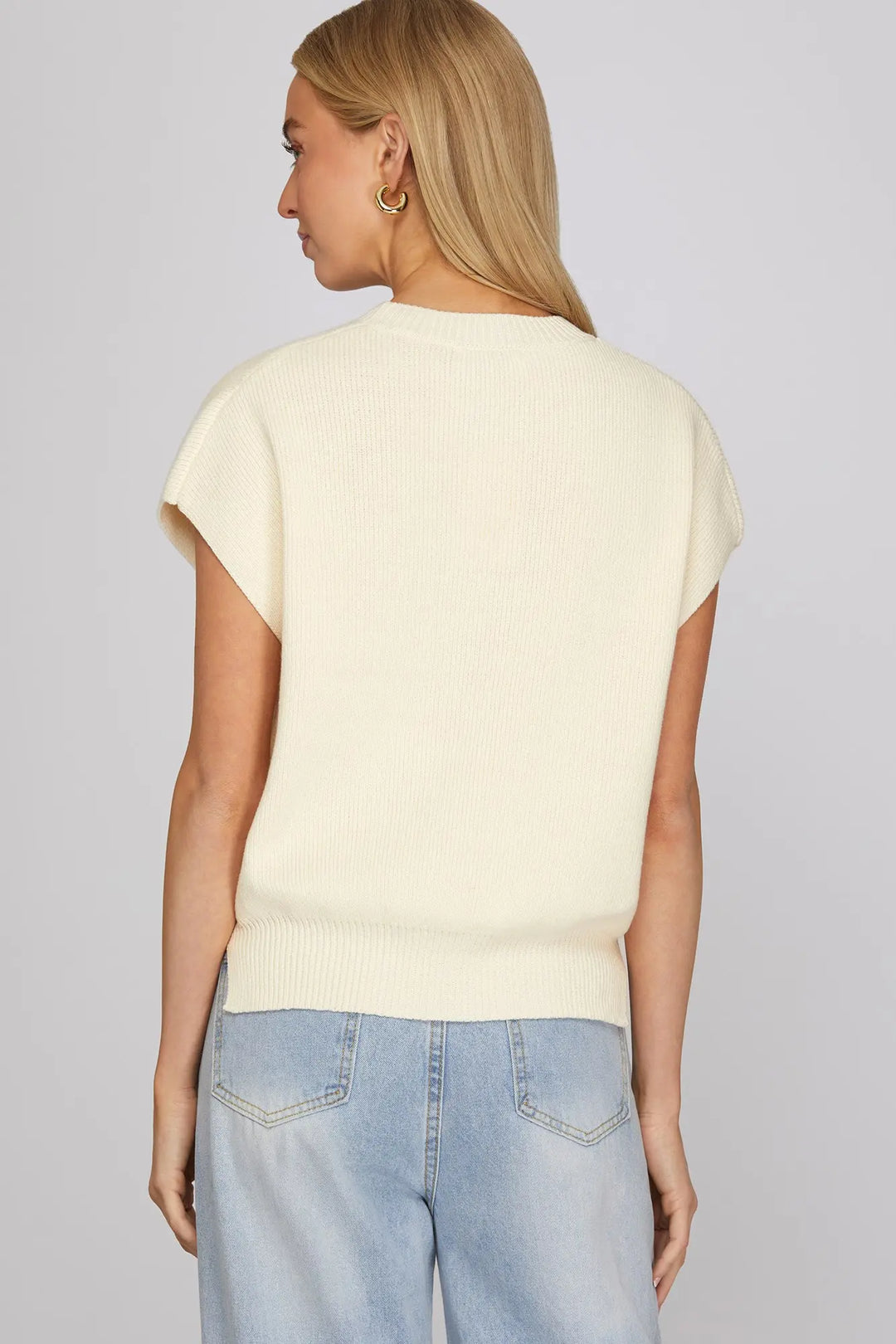 Floral Stitch Sweater Top