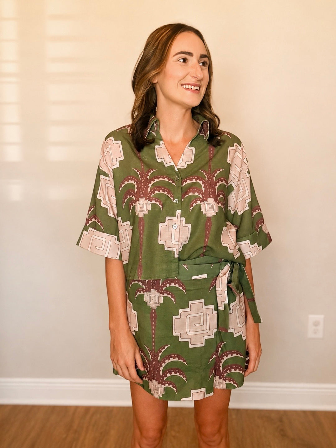 Women’s Entro Olive Palm Tree Set