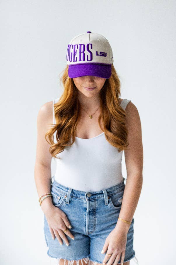 PRE-ORDER LSU Saturday Stretch Canvas Trucker Hat