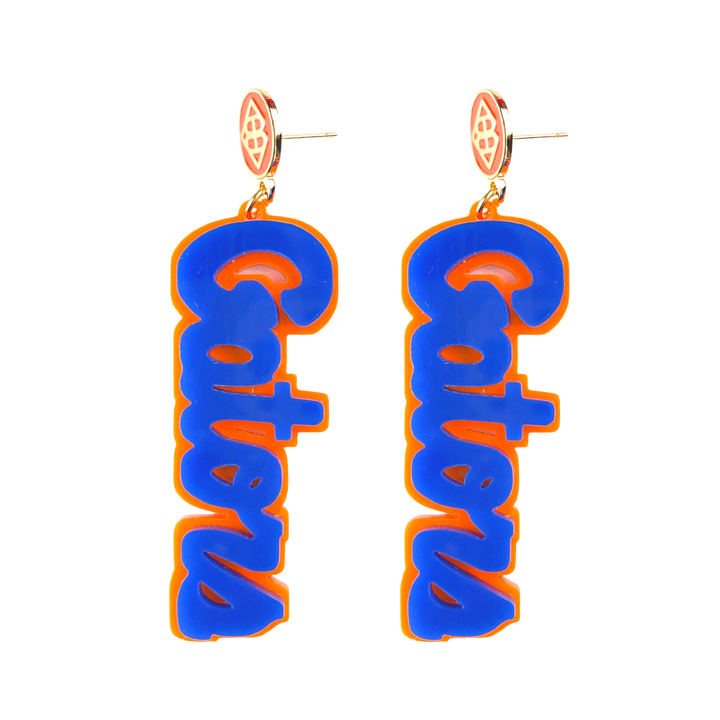 PRE-ORDER Florida Blue Gators Script Earrings