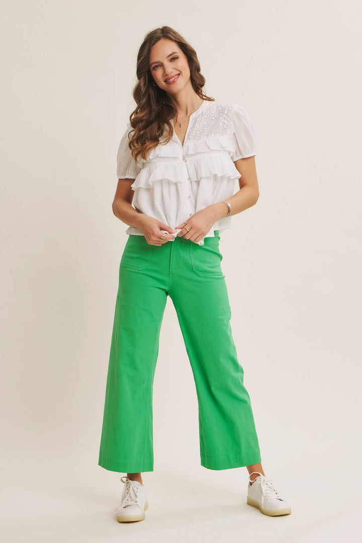 High Rise Wide Leg Pant