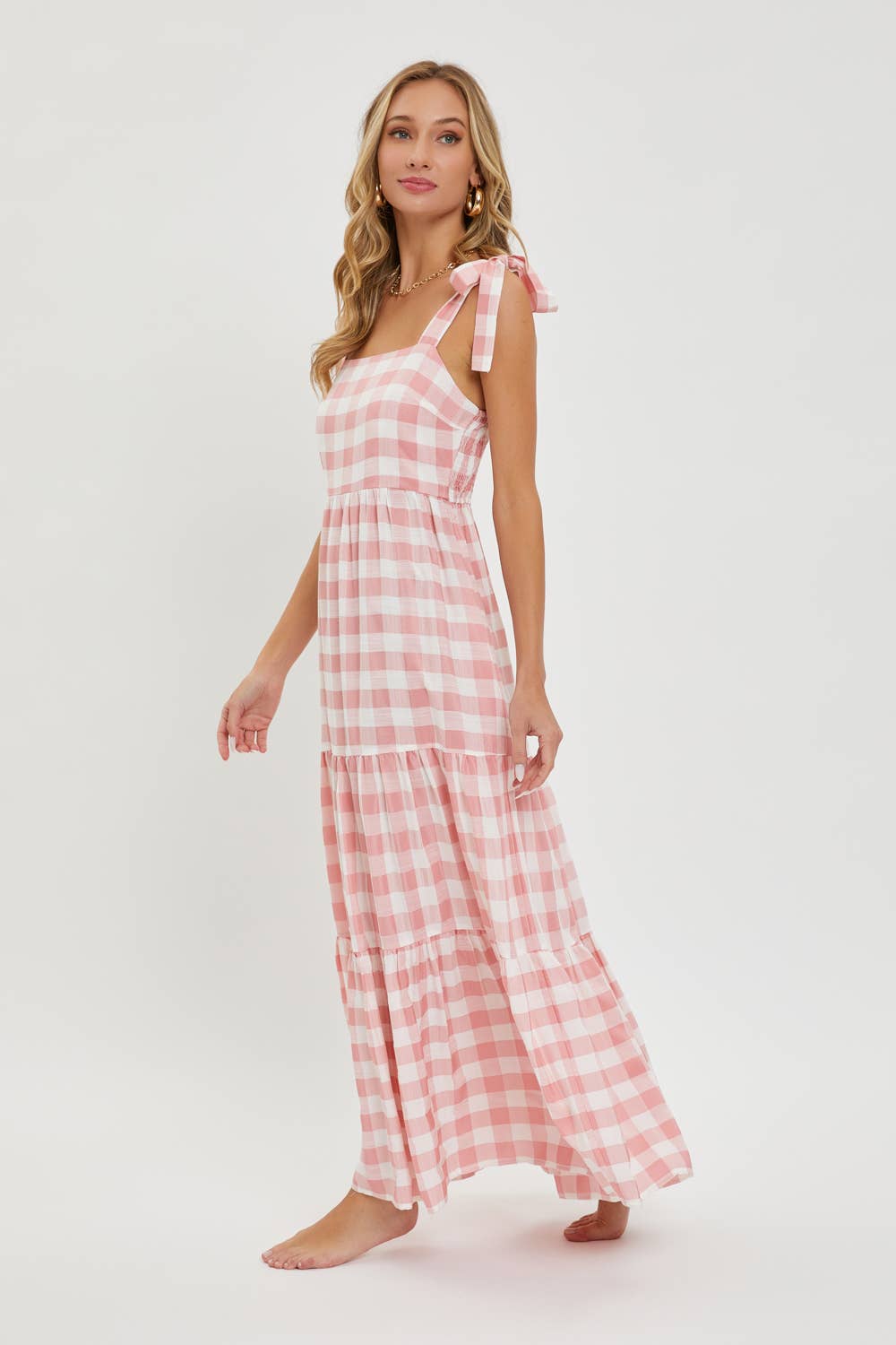 Gingham Maxi Dress