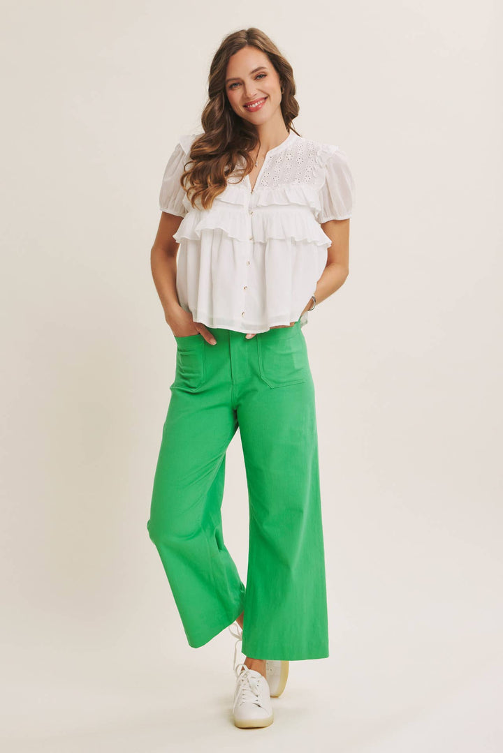 High Rise Wide Leg Pant