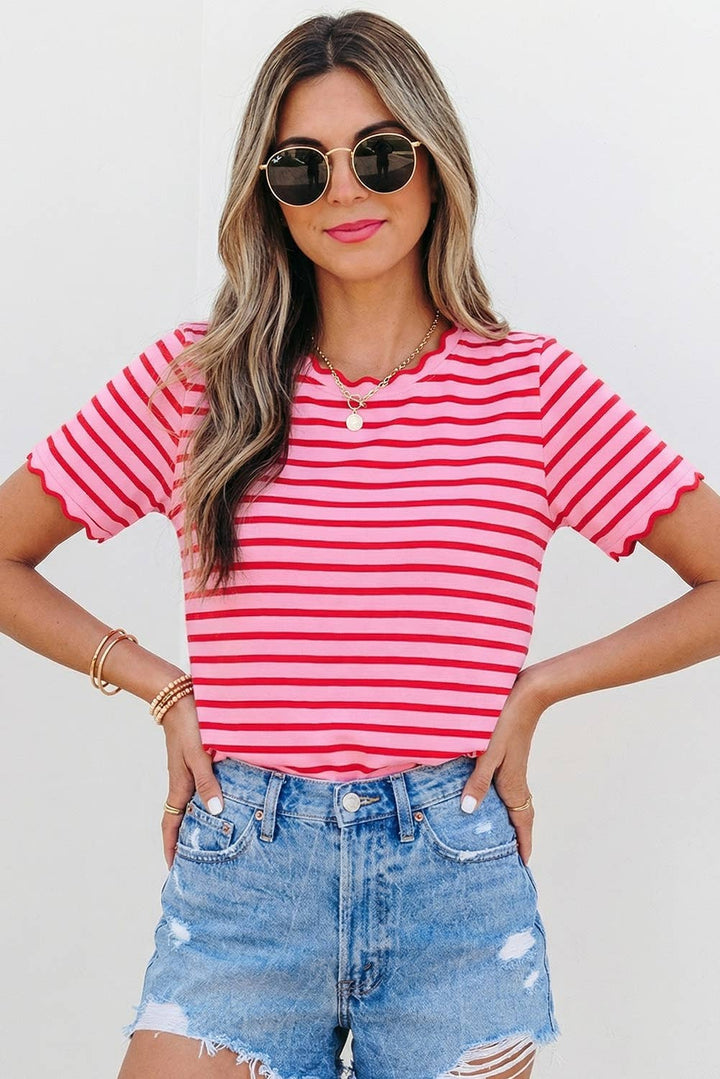 Stripe Scallop Shirt