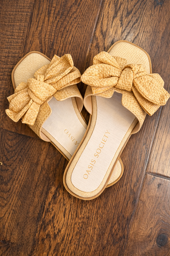 The Ginny | Natural Textured Bow Slide