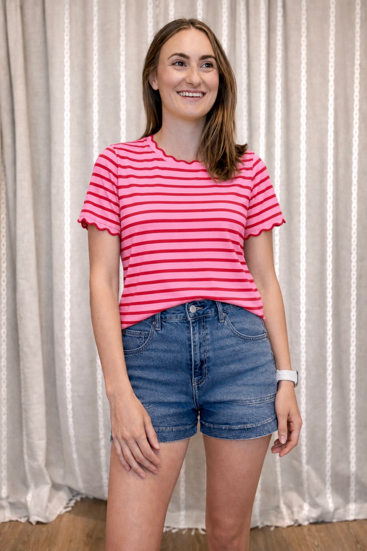 Stripe Scallop Shirt