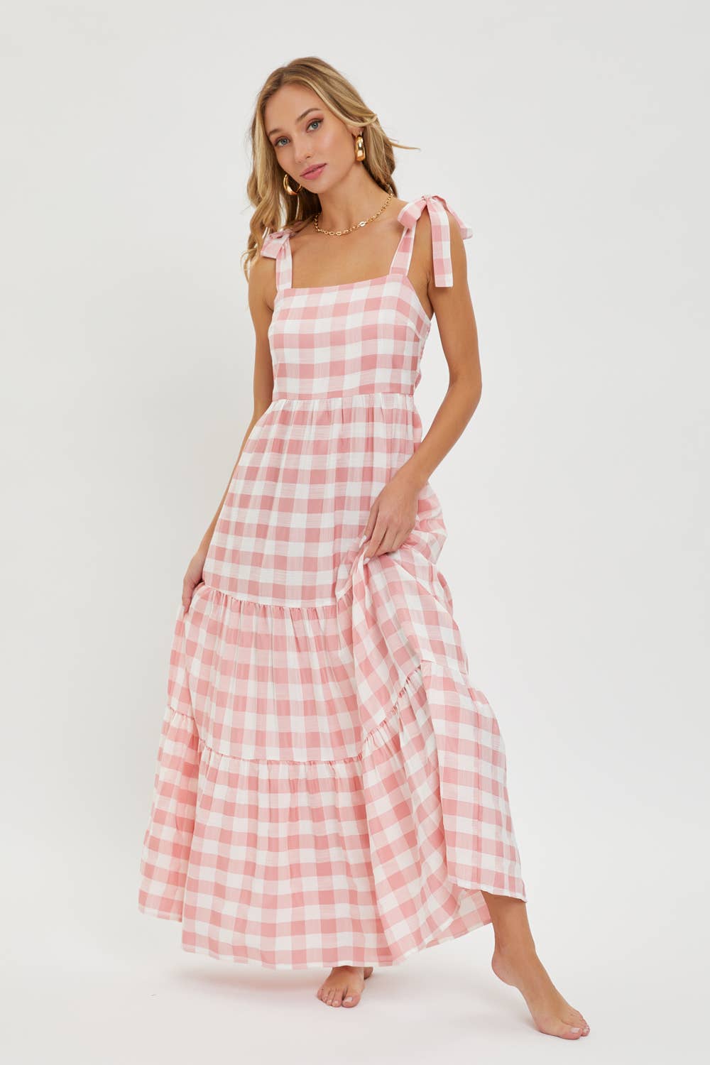 Gingham Maxi Dress