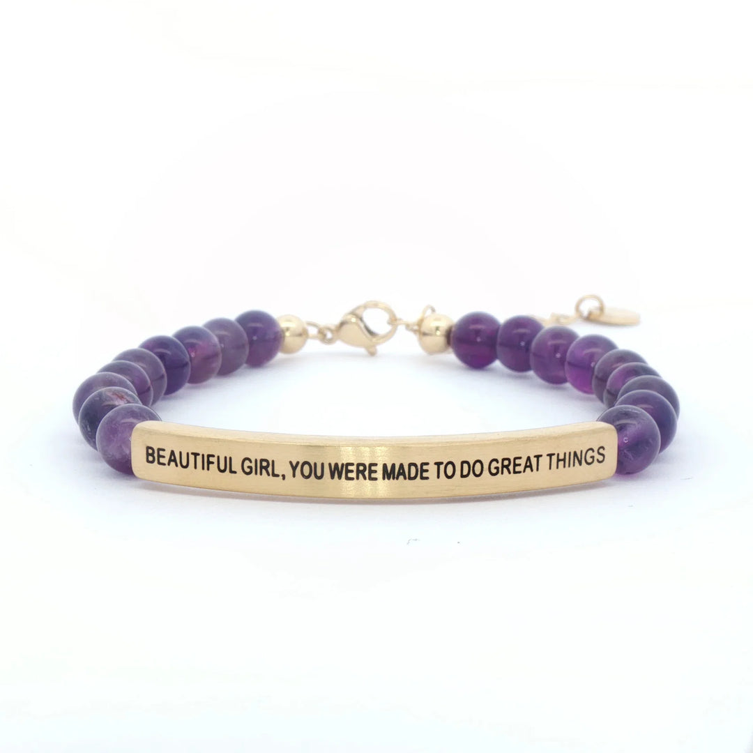 Beautiful Girl You Were Made to do Great Things Bracelet - Hendryx Boutique LLC