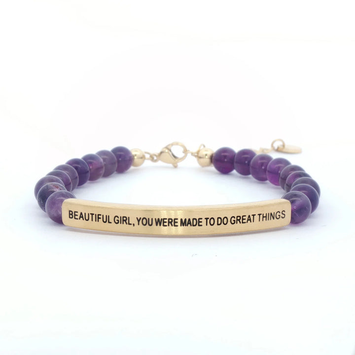 Beautiful Girl You Were Made to do Great Things Bracelet - Hendryx Boutique LLC