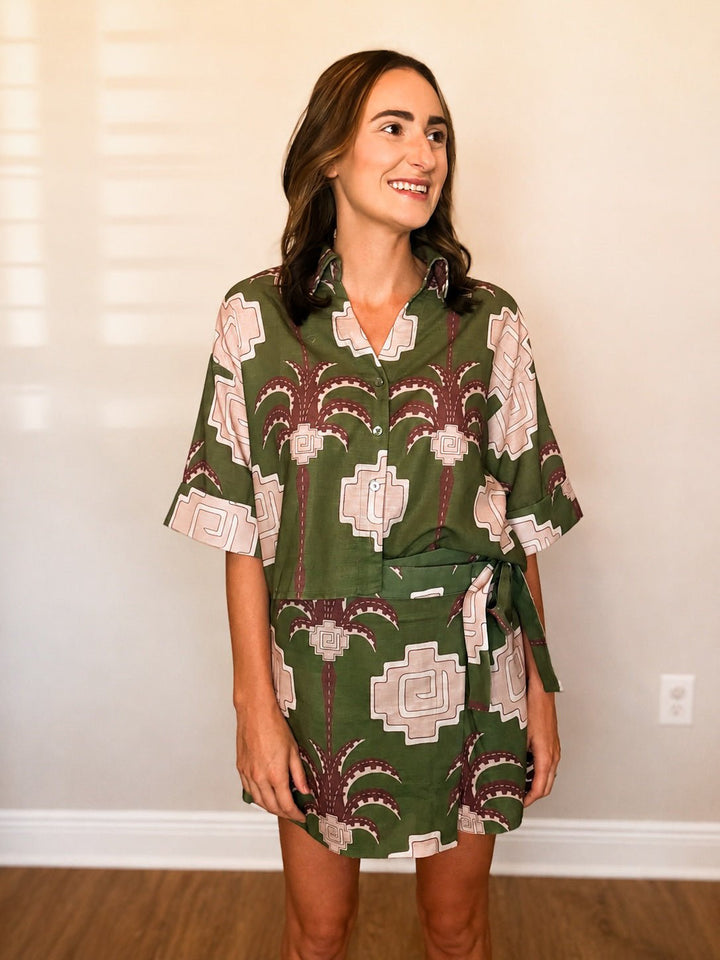Women’s Entro Olive Palm Tree Set - Hendryx Boutique LLC