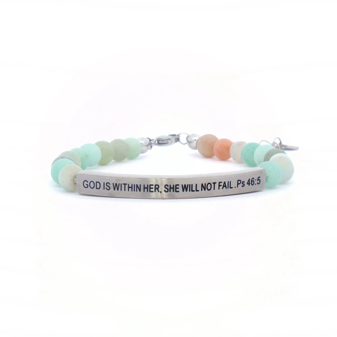 God is Within Her She Will Not Fail Ps 46:5 Bracelet - Hendryx Boutique LLC