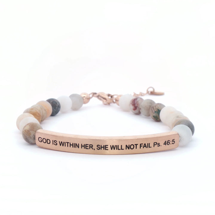 God is Within Her She Will Not Fail Ps 46:5 Bracelet - Hendryx Boutique LLC