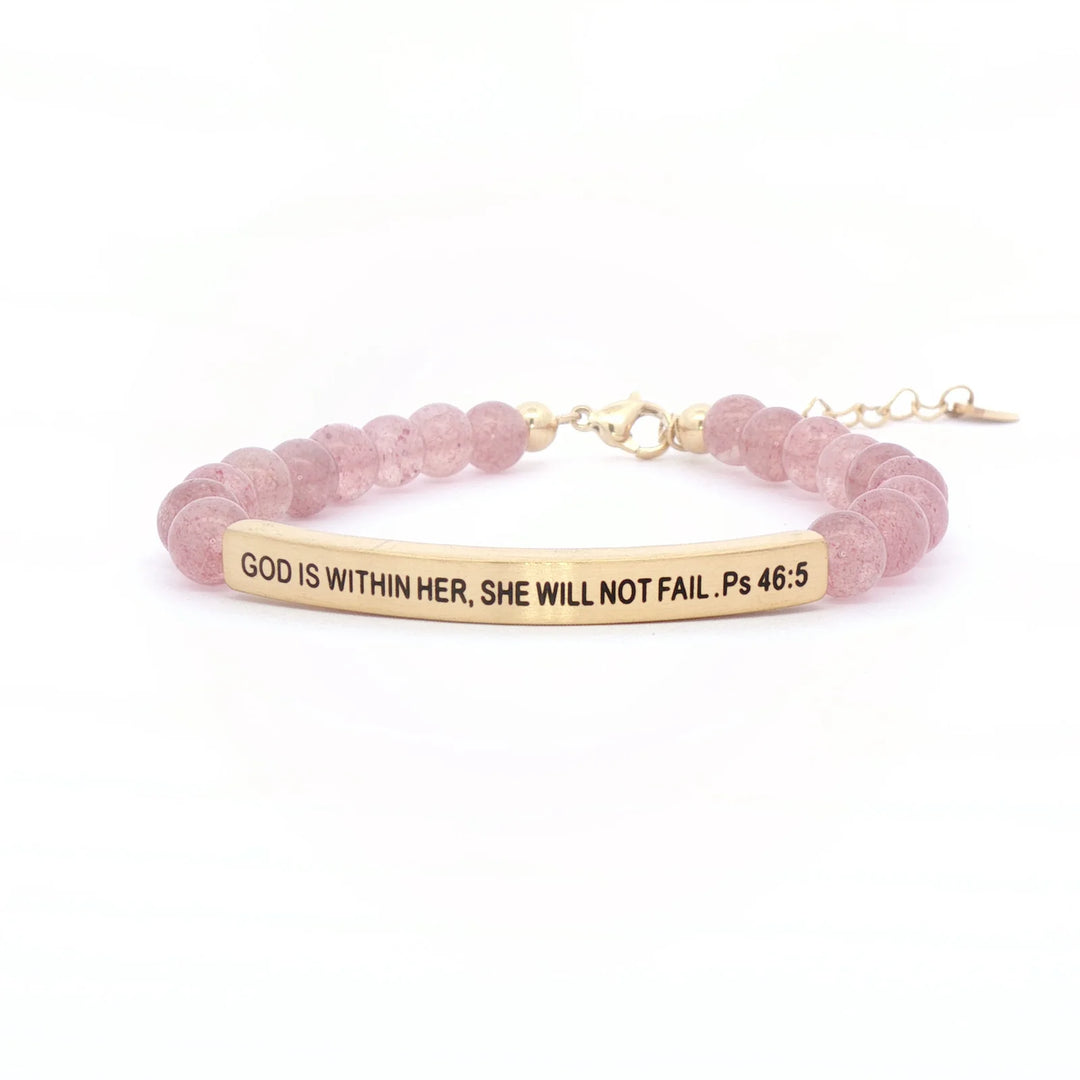 God is Within Her She Will Not Fail Ps 46:5 Bracelet - Hendryx Boutique LLC