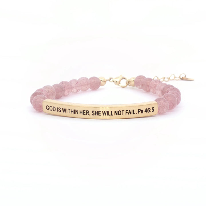 God is Within Her She Will Not Fail Ps 46:5 Bracelet - Hendryx Boutique LLC