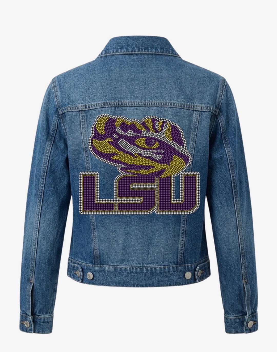 PRE-ORDER LSU Tiger Eye Blue Denim Jacket