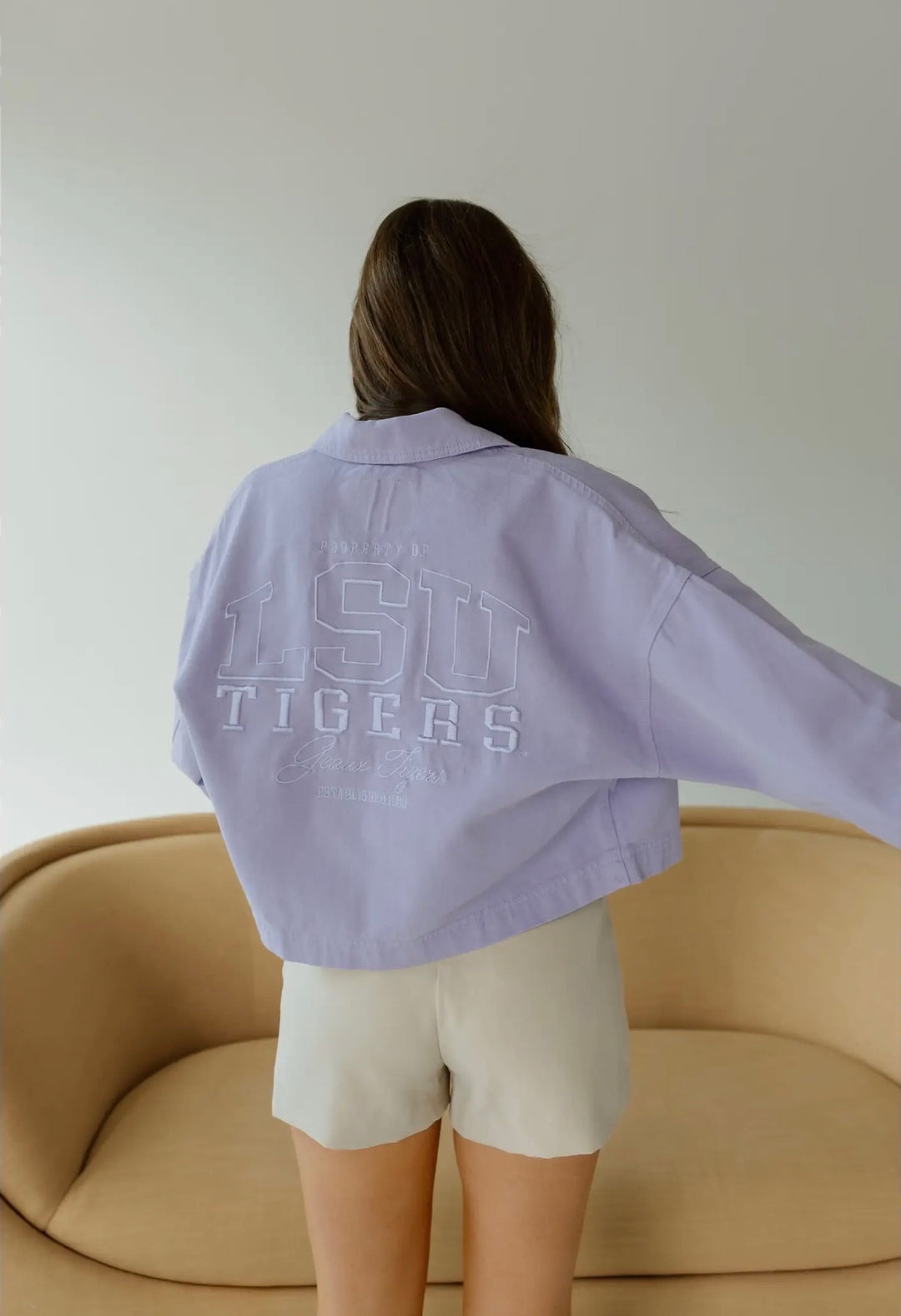 PRE-ORDER LSU Embroidered Canvas Jacket