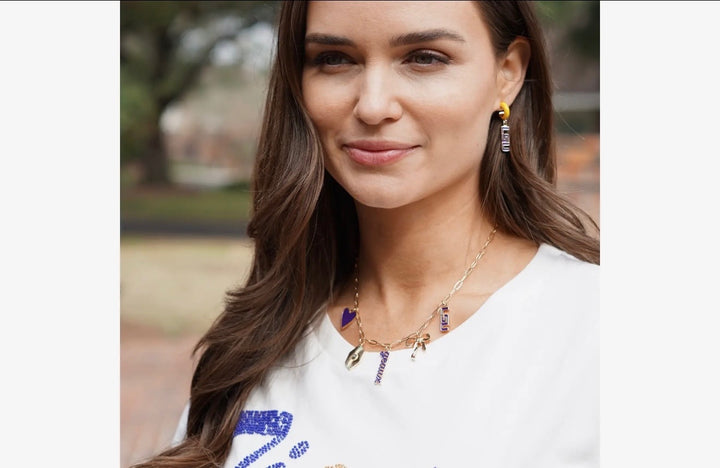 PRE-ORDER LSU Tiger Charm Necklace