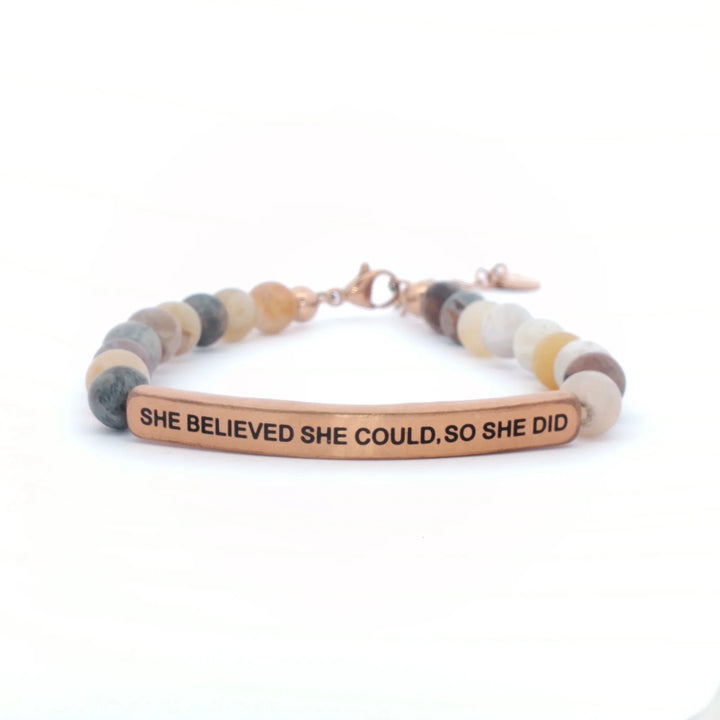 She Believed She Could So She Did Bracelet - Hendryx Boutique LLC
