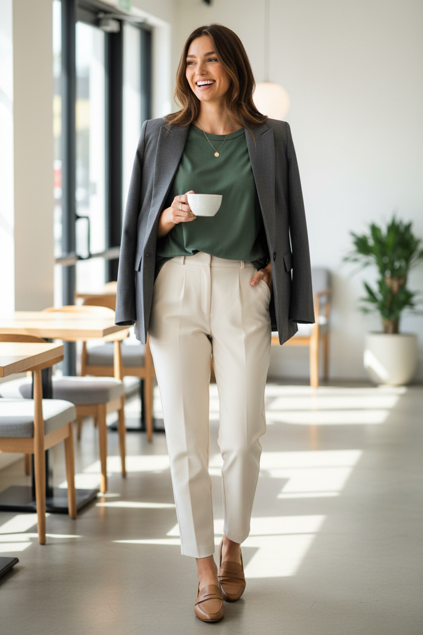 Blazer layer look