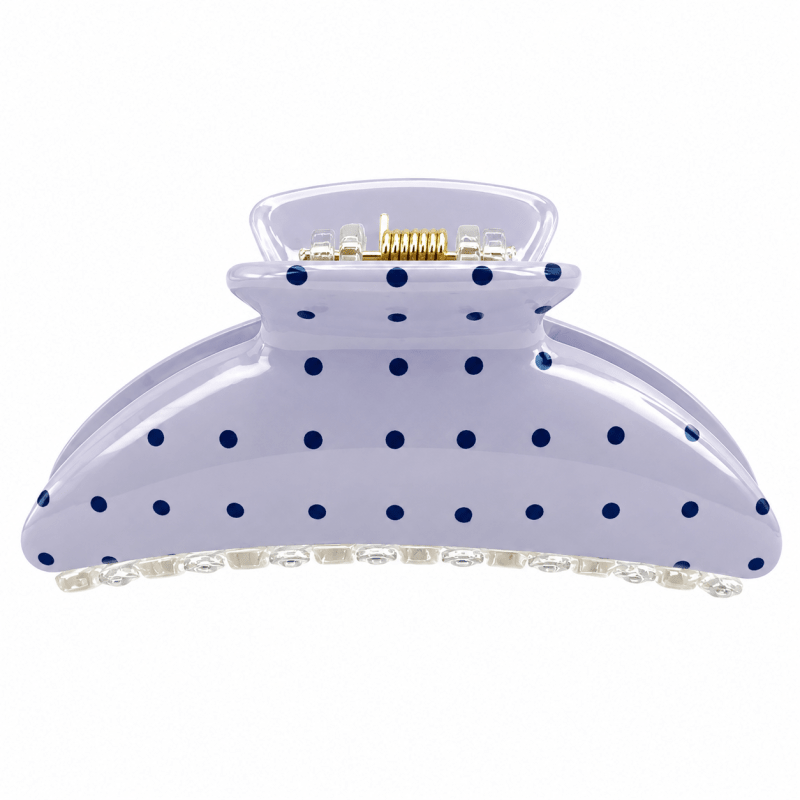 Women's Blue Polka Dot Claw Hair Clip - Hendryx Boutique LLC