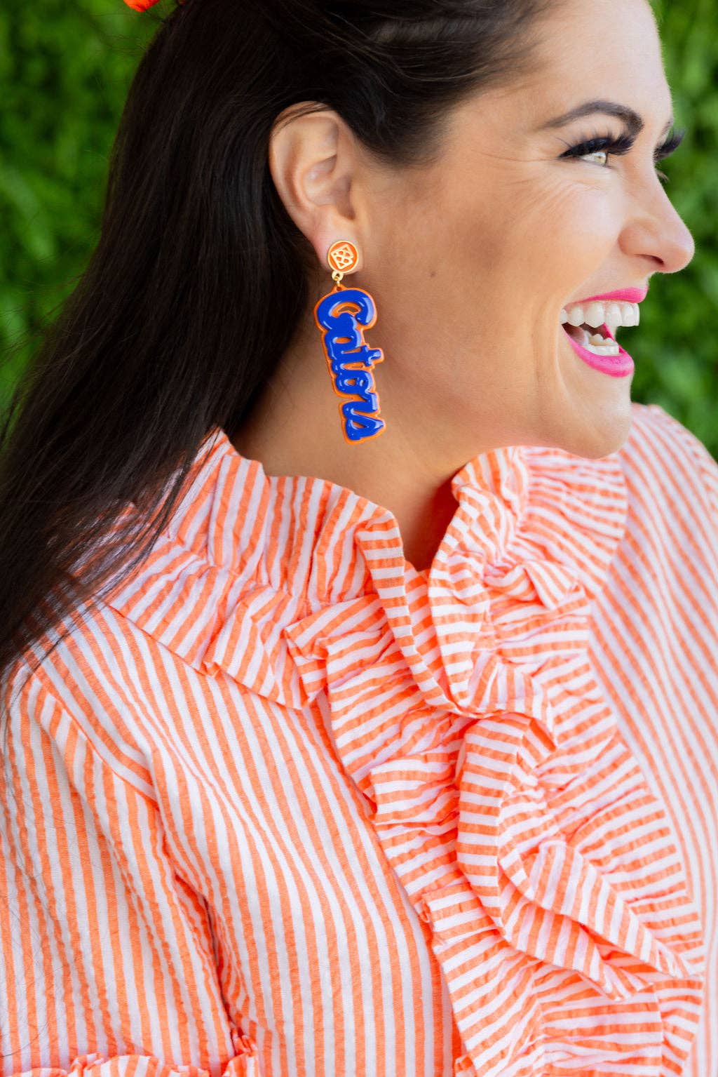 PRE-ORDER Florida Blue Gators Script Earrings