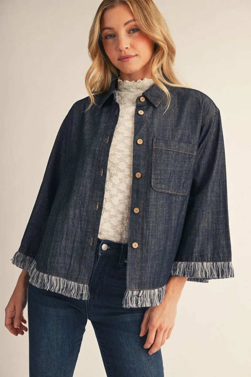 Women's Jodifl Denim Jacket - Hendryx Boutique LLC