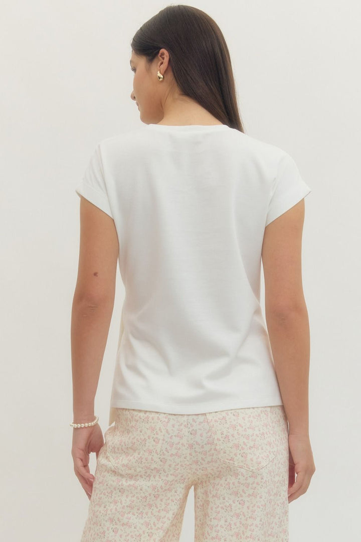 Classic Tie Detail Top