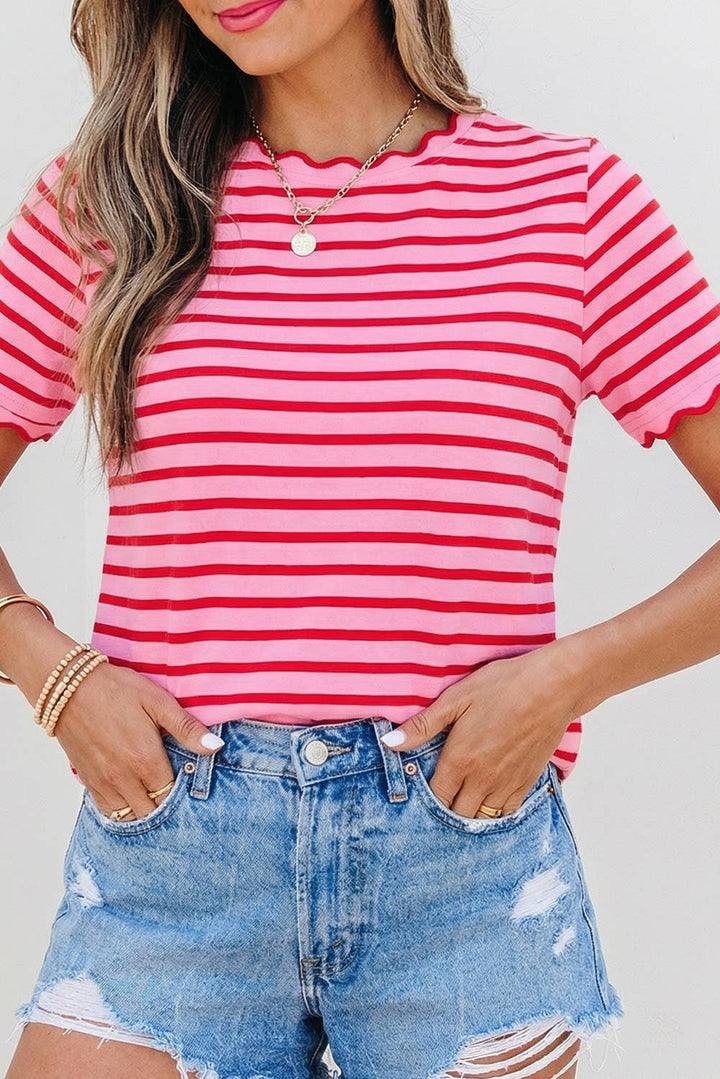 Stripe Scallop Shirt